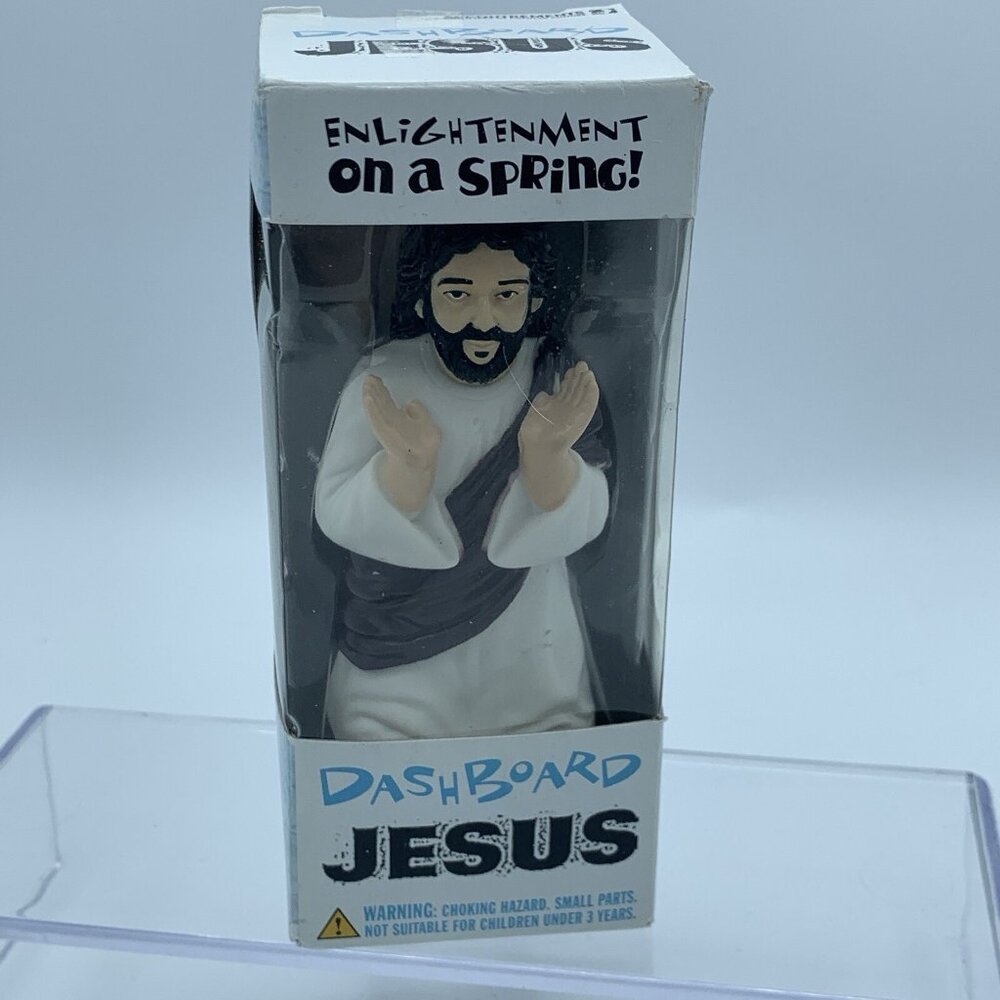 Dashboard Jesus - Enlightenment on a Spring! Adhesive Base